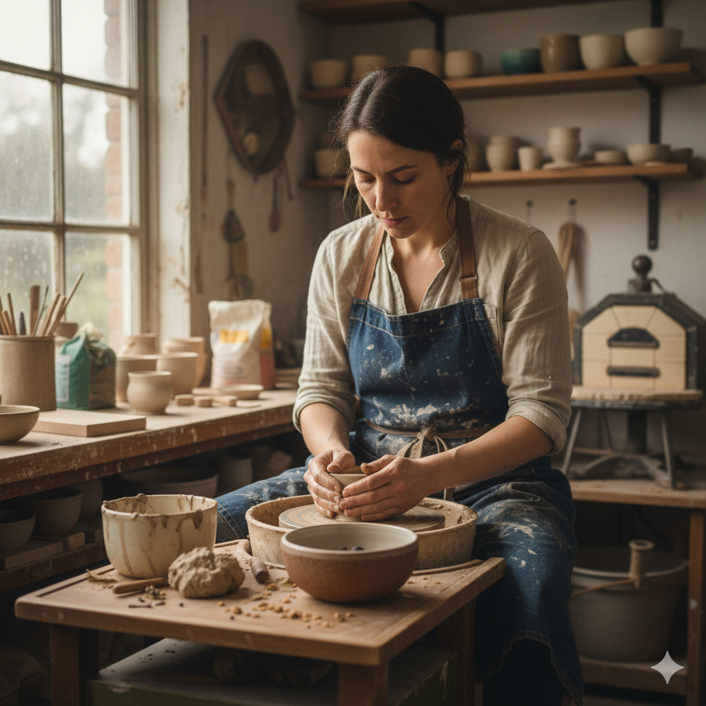 Artisaani työpajassa