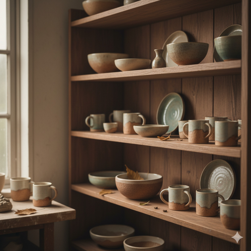 Tuotteita esillä hyllyllä